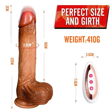 8.6 Inch Lifelike Vibrating Dildo for G-Spot and Anal Stimulation