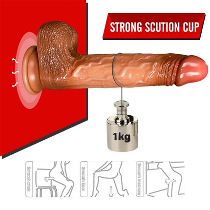 8.6 Inch Lifelike Vibrating Dildo for G-Spot and Anal Stimulation