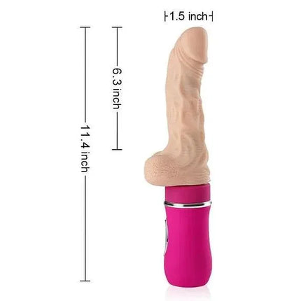 Realistic Auto Thrusting & Heating Vibrating Dildo / Sex Machine