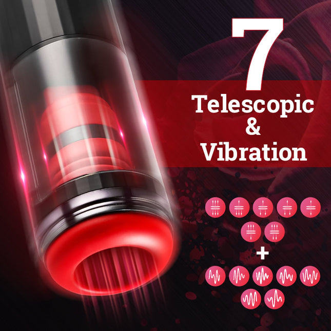 7 Telescopic Vibration Intelligent Male Masturbator Cup