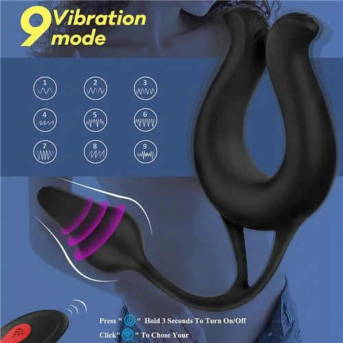 Remote Control Cock Ring With Anal Stimulation