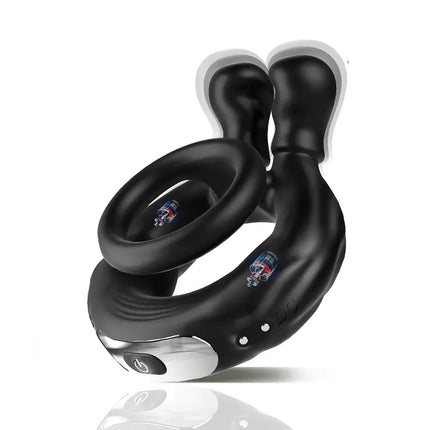 Vibrating Dual Penis Rings & Clit Stimulator For Couple