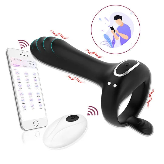 Wireless Remote Vibrator Cock Ring Delay Ejaculation Penis Ring For Men